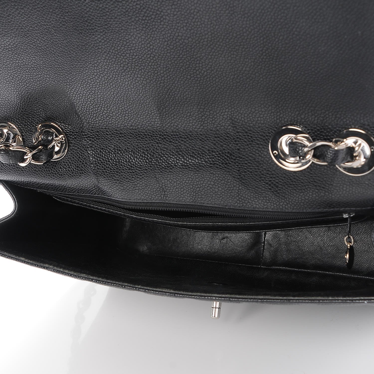 Chanel Caviar Quilted Jumbo Single Flap Black 7 of 11