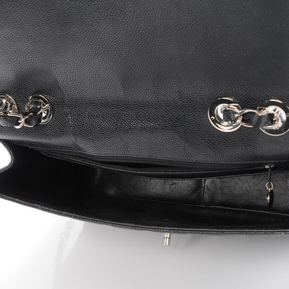 Chanel Caviar Quilted Jumbo Single Flap Black 7 of 11