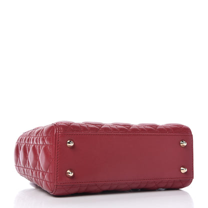 Christian Dior Lambskin Cannage Small My Lady Dior Red 4 of 10