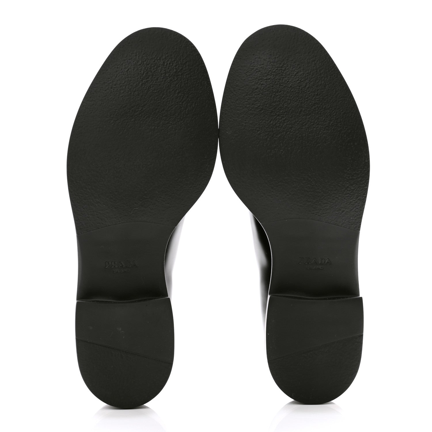 Prada Spazzolato Lace Up 50mm Loafers 39 Black 5 of 9