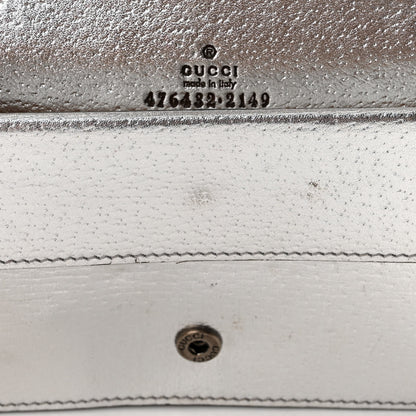 Gucci Metallic Calfskin Crystal Super Mini Dionysus Shoulder Bag Silver 10 of 14