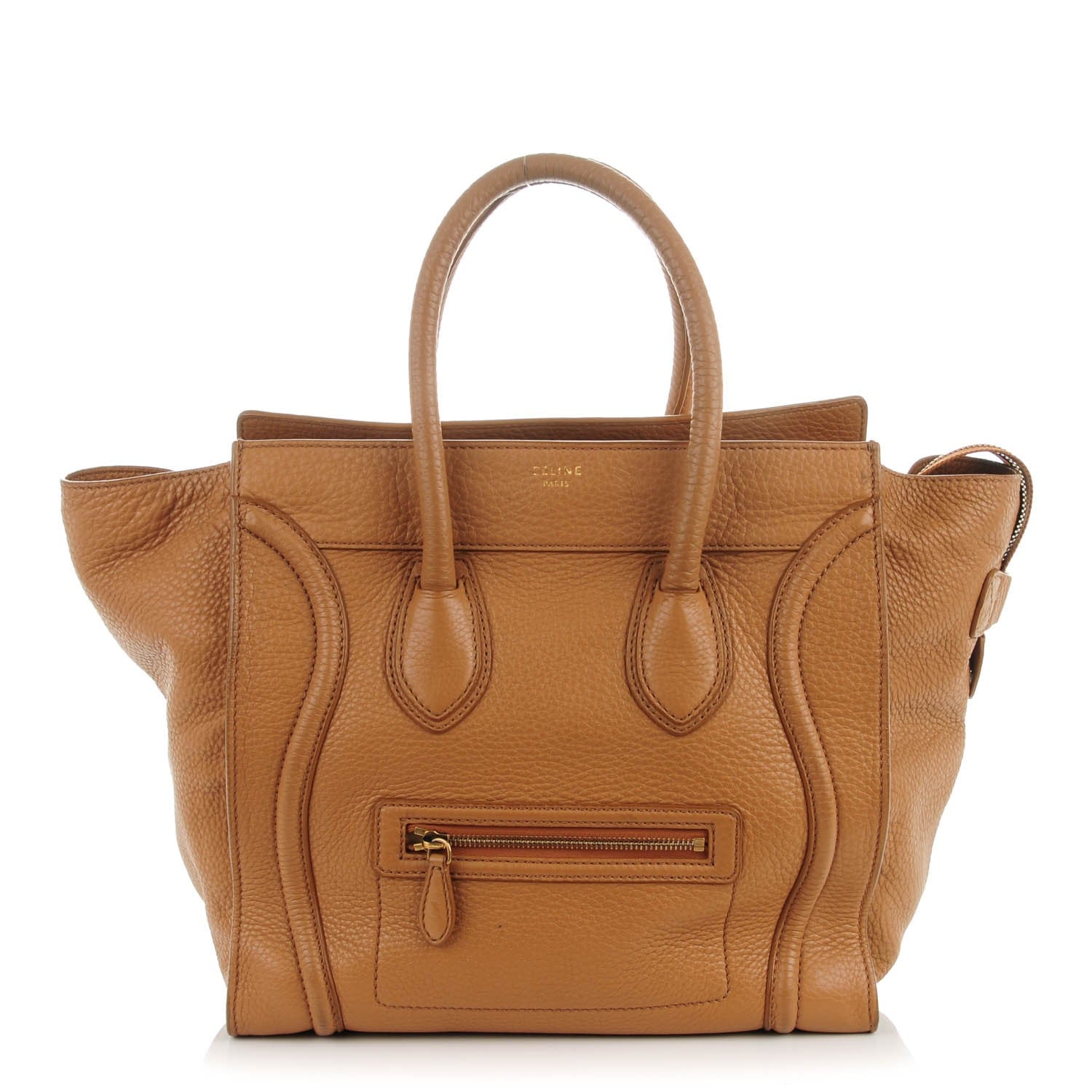 Celine Pebbled Calfskin Mini Luggage Camel 1 of 8