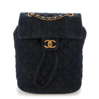Chanel Washed Denim Quilted Small Urban Spirit Backpack Dark Blue 1 of 7