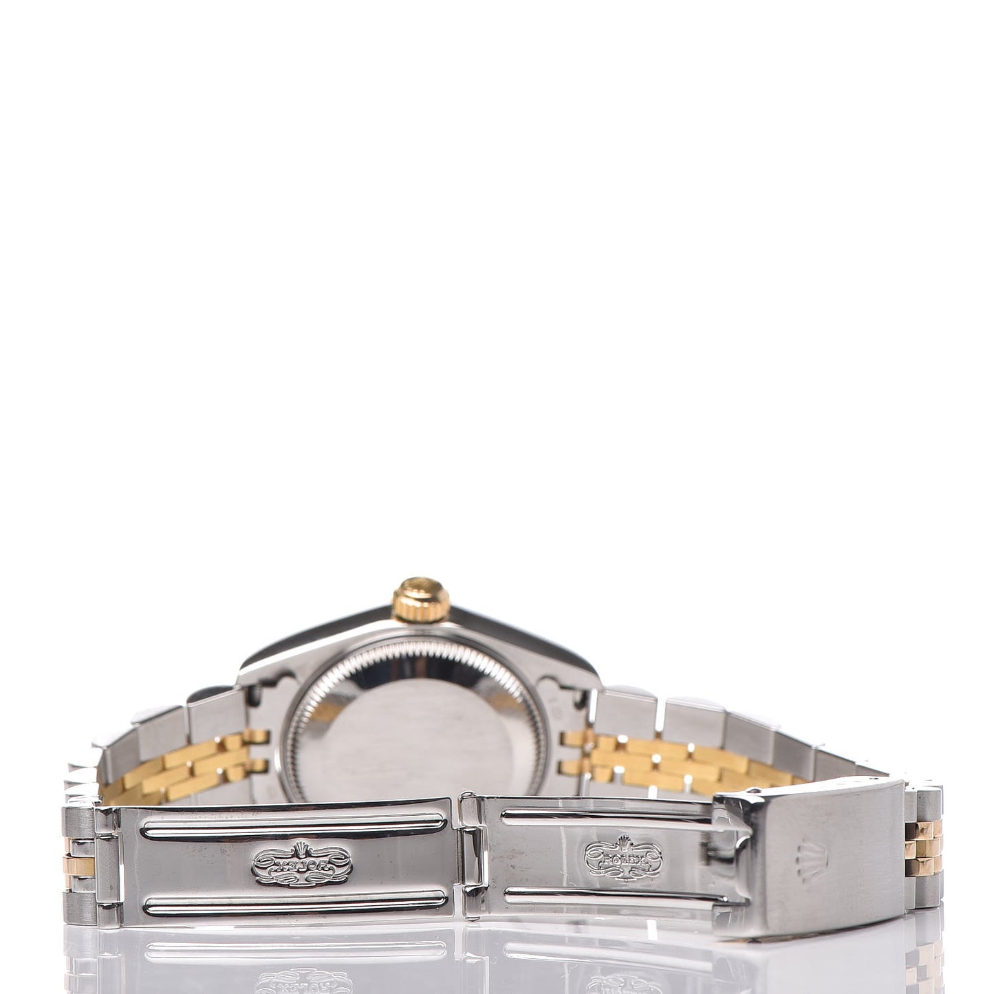 Stainless Steel 18K Yellow Gold 26mm Oyster Perpetual Datejust Watch Blue 69173