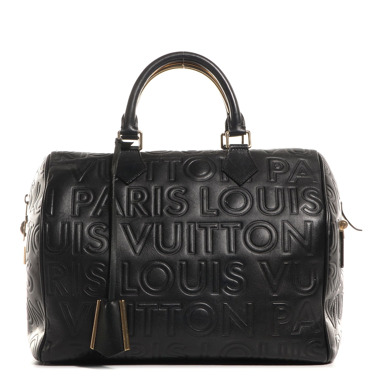 Calfskin Embossed Speedy Cube 30 Black