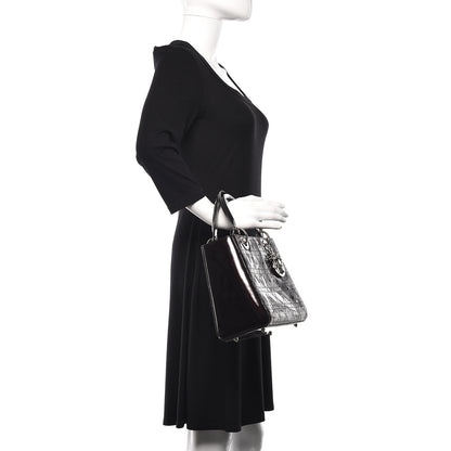 Christian Dior Patent Calfskin Cannage Stitched Medium Lady Dior Amethyste 1 of 10