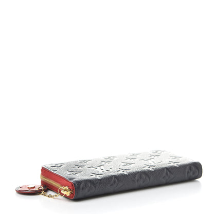 Louis Vuitton Empreinte Blooming Flowers Clemence Wallet Marine Rouge 4 of 9
