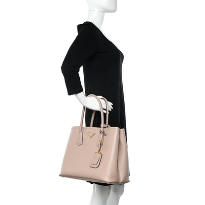 Prada Saffiano Cuir Large Double Bag Cammeo 2 of 13