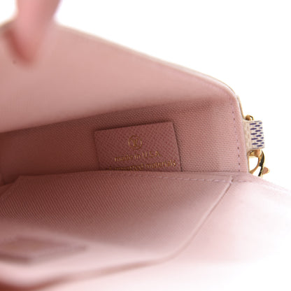 Louis Vuitton Damier Azur Pochette Felicie Chain Wallet Rose Ballerine 8 of 9