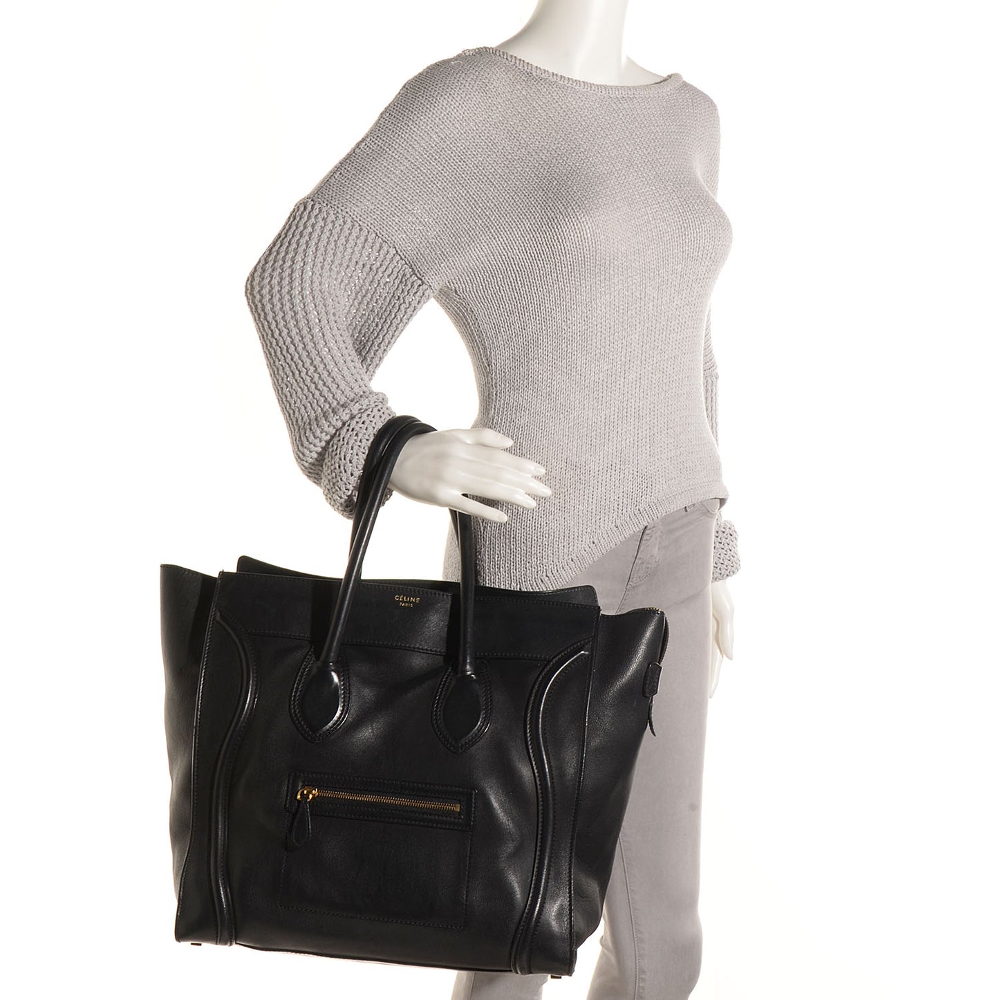 Smooth Calfskin Medium Luggage Black