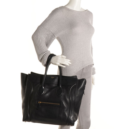 Celine Smooth Calfskin Medium Luggage Black 2 of 9