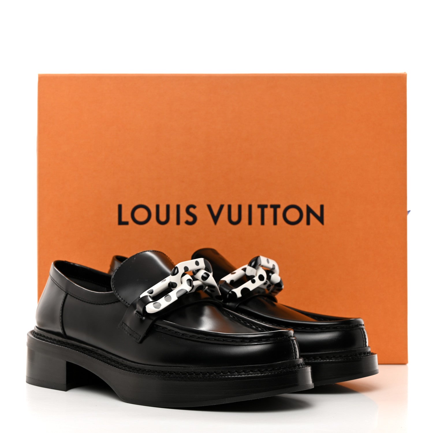 Louis Vuitton x Yayoi Kusama Academy Leather Loafers 39 Black 9 of 9