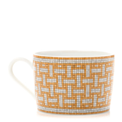 Hermes Porcelain Mosaique Au 24 Gold Tea Cup 3 of 7