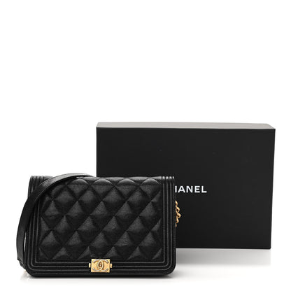 Chanel Caviar Quilted Boy Wallet On Chain WOC Black 13 of 13