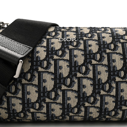 Christian Dior Oblique Mini Roller Messenger Bag Blue 8 of 13