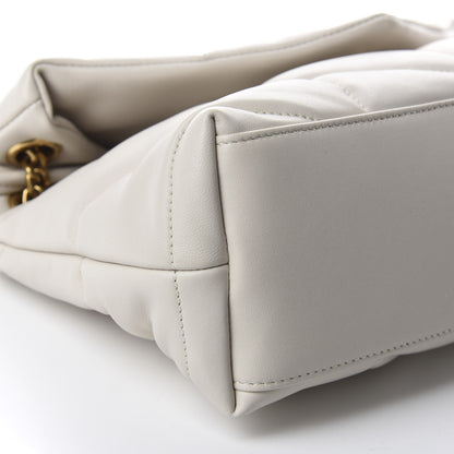 Saint Laurent Lambskin Quilted Small Loulou Puffer Monogram Chain Satchel Crema Soft 6 of 12