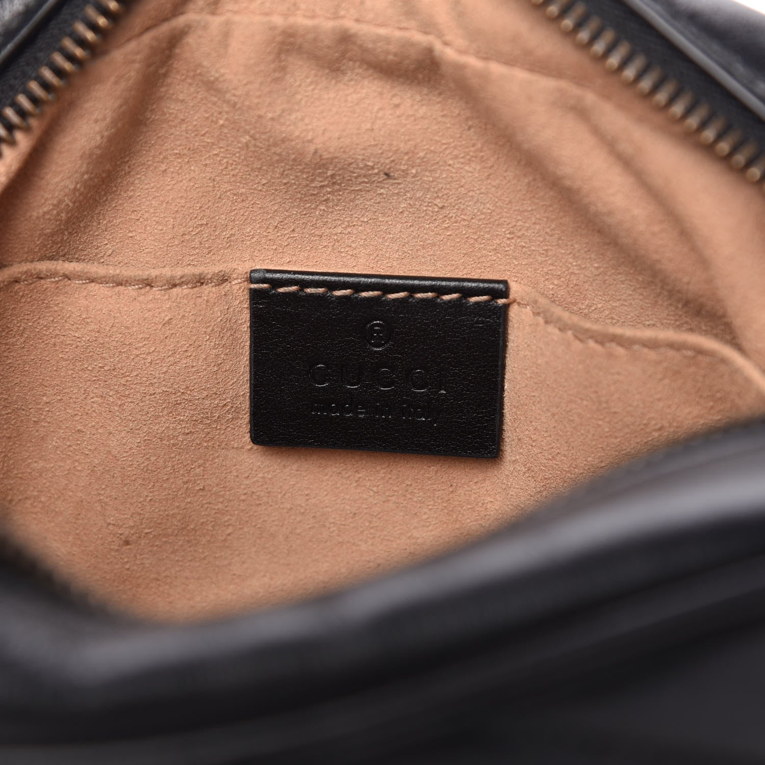 Gucci Calfskin Matelasse Mini GG Marmont Chain Shoulder Bag Black 8 of 11