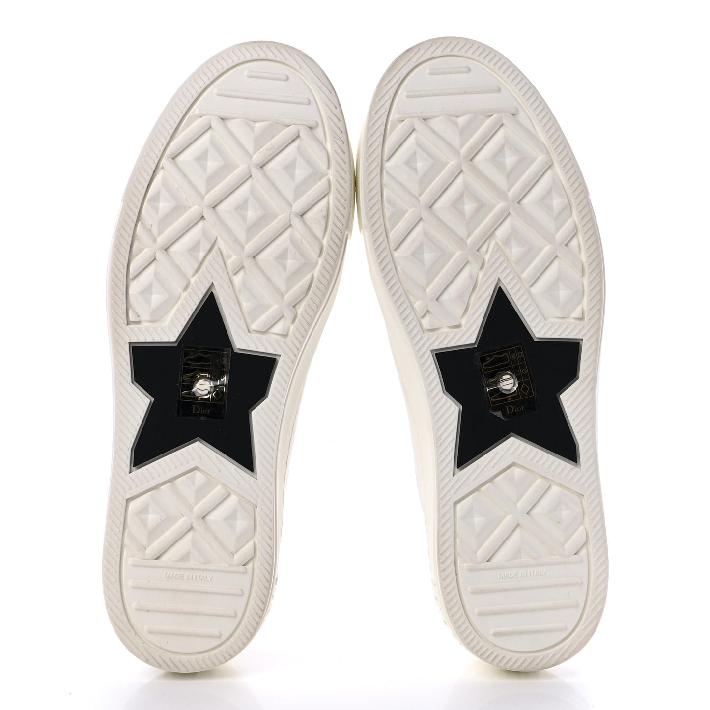 Canvas Dot Walk'N'Dior Low Top Sneakers 38.5 Milk
