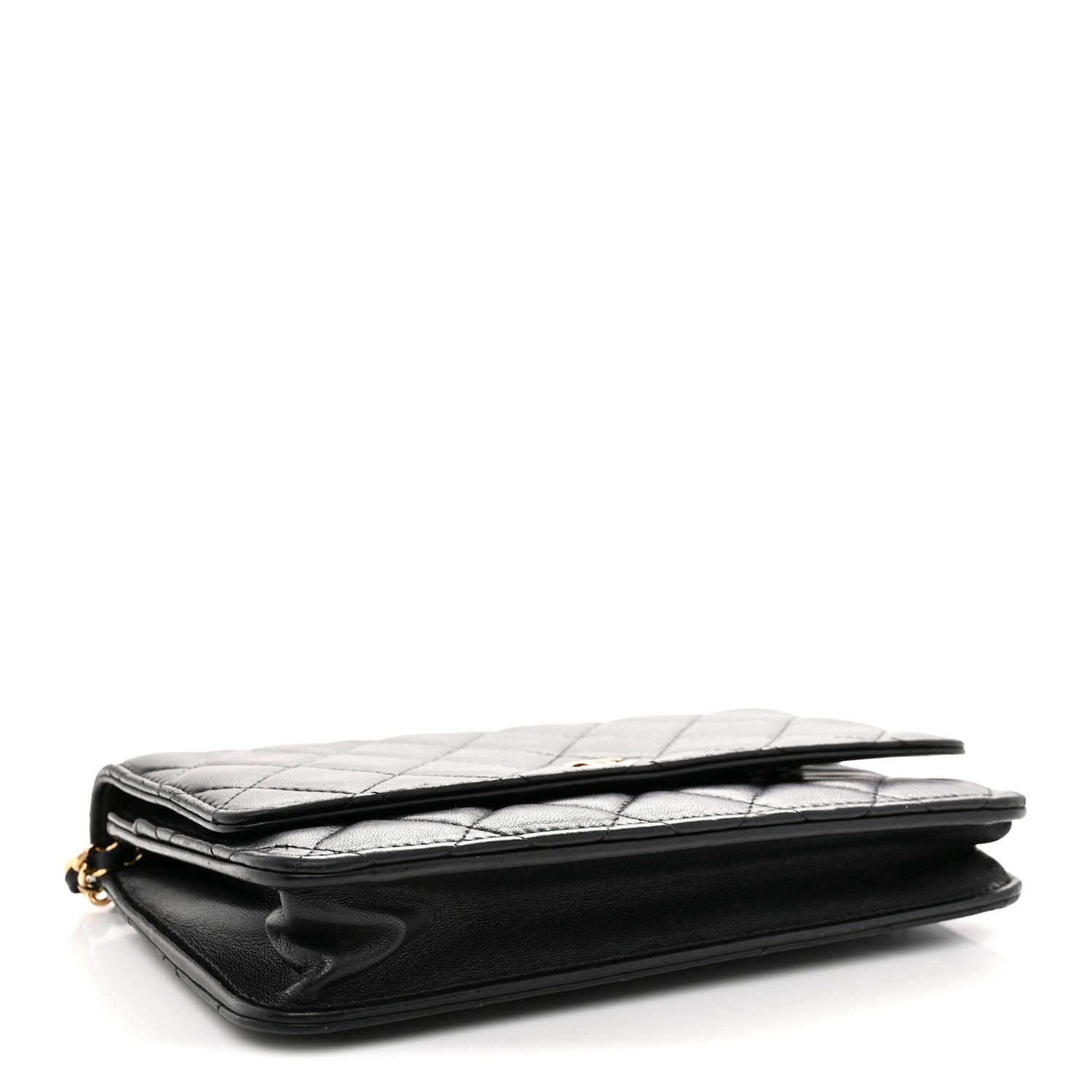 Chanel Lambskin Quilted Wallet On Chain WOC Black 4 of 10