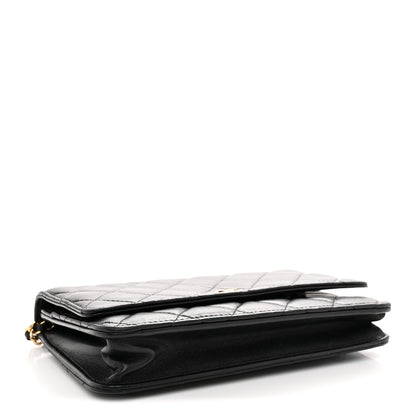 Chanel Lambskin Quilted Wallet On Chain WOC Black 4 of 10