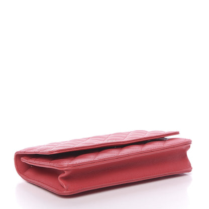 Chanel Caviar Quilted Wallet On Chain WOC Pink 4 of 12