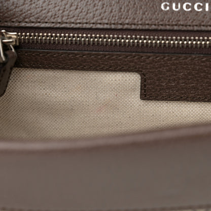 Gucci GG Supreme Web Monogram Textured Dollar Calfskin Dionysus Small Shoulder Bag Beige Ebony New Acero 12 of 16