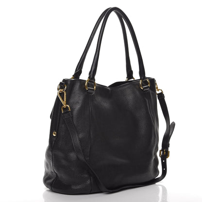 Prada Vitello Daino Tote Nero Black 4 of 13