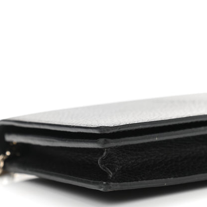 Gucci Dollar Calfskin Medium Betty Chain Wallet Black 9 of 12