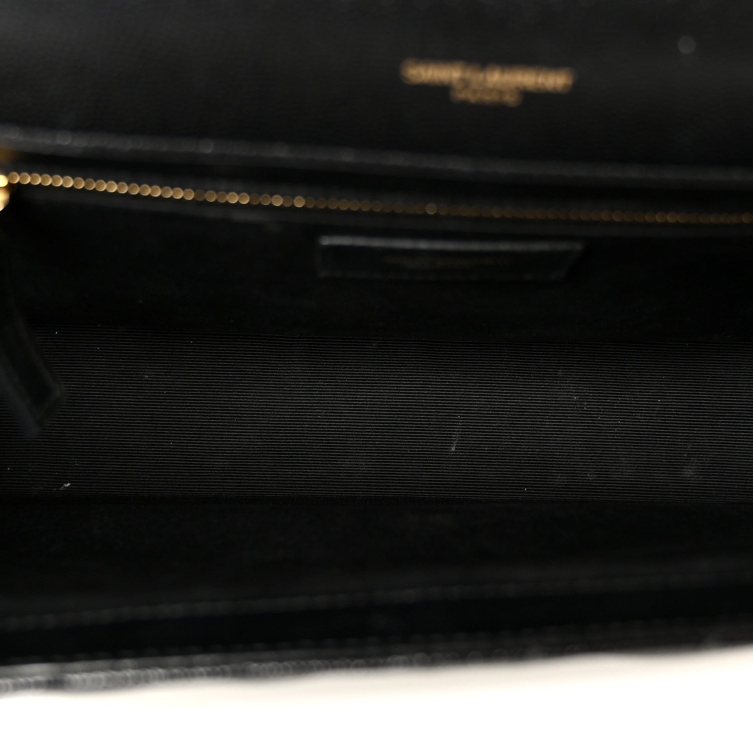 Saint Laurent Grain De Poudre Matelasse Chevron Large Monogram Satchel Black 5 of 11