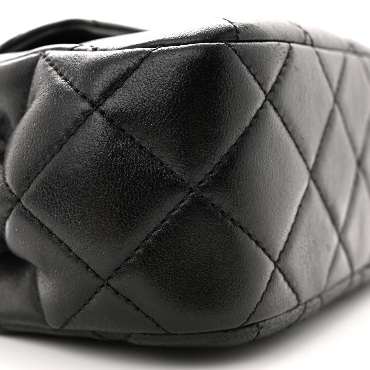 Lambskin Quilted Braided CC Accordion Flap Bag Black