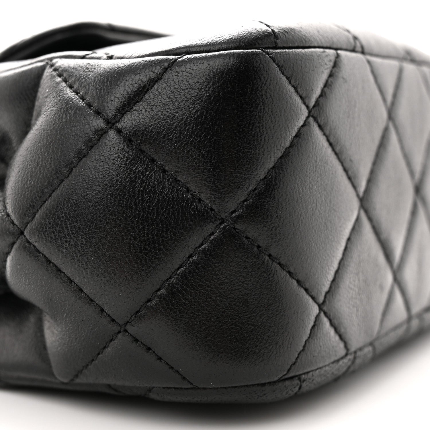 Chanel Lambskin Quilted Braided CC Accordion Flap Bag Black 9 of 12