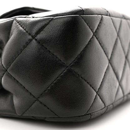 Chanel Lambskin Quilted Braided CC Accordion Flap Bag Black 9 of 12