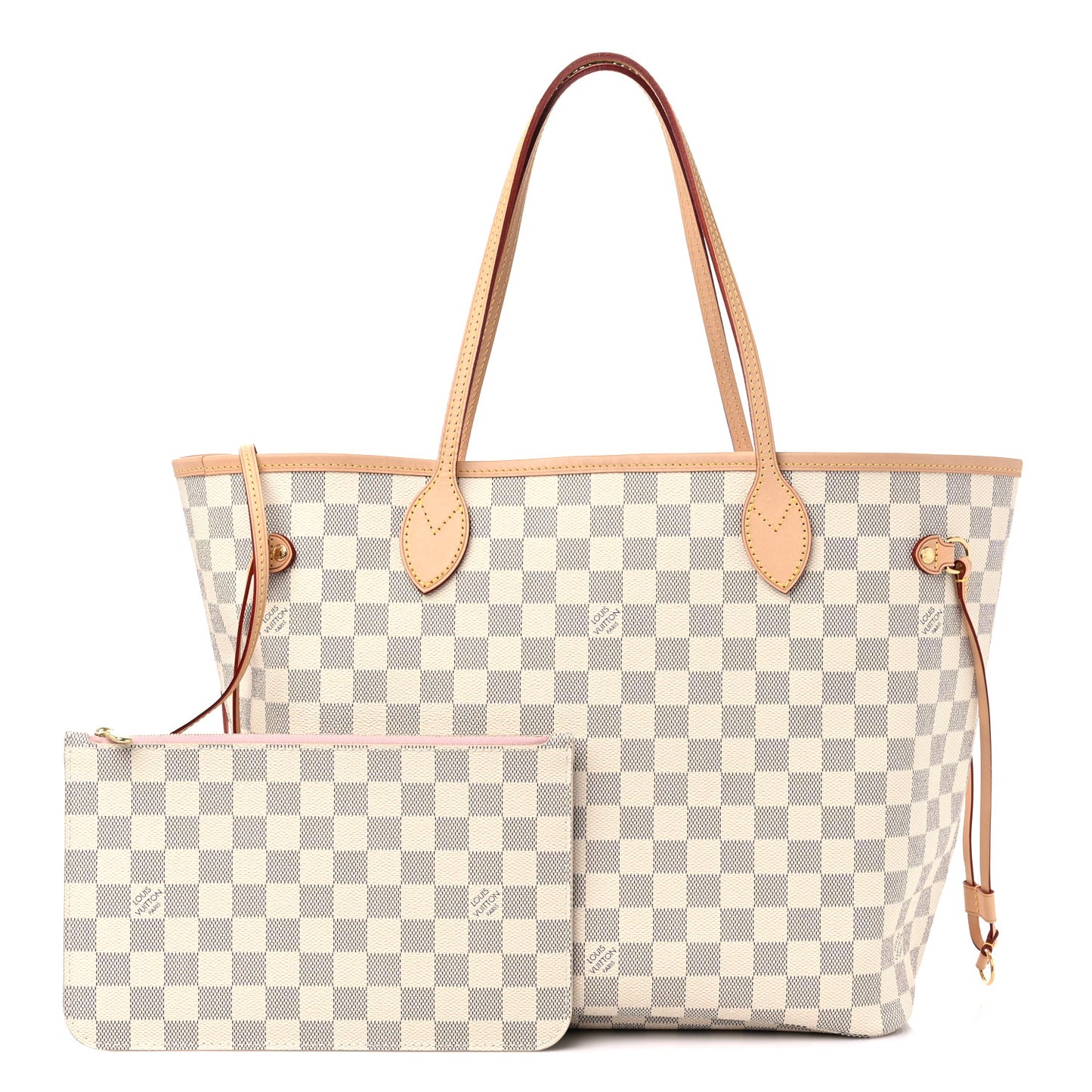 Damier Azur Neo Neverfull MM Rose Ballerine