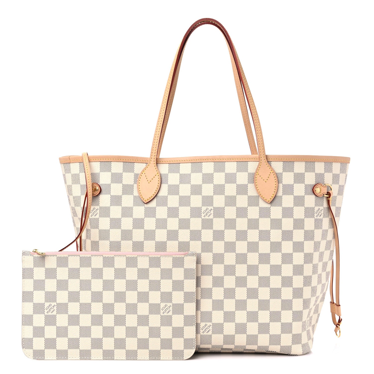 Louis Vuitton Damier Azur Neo Neverfull MM Rose Ballerine 1 of 11