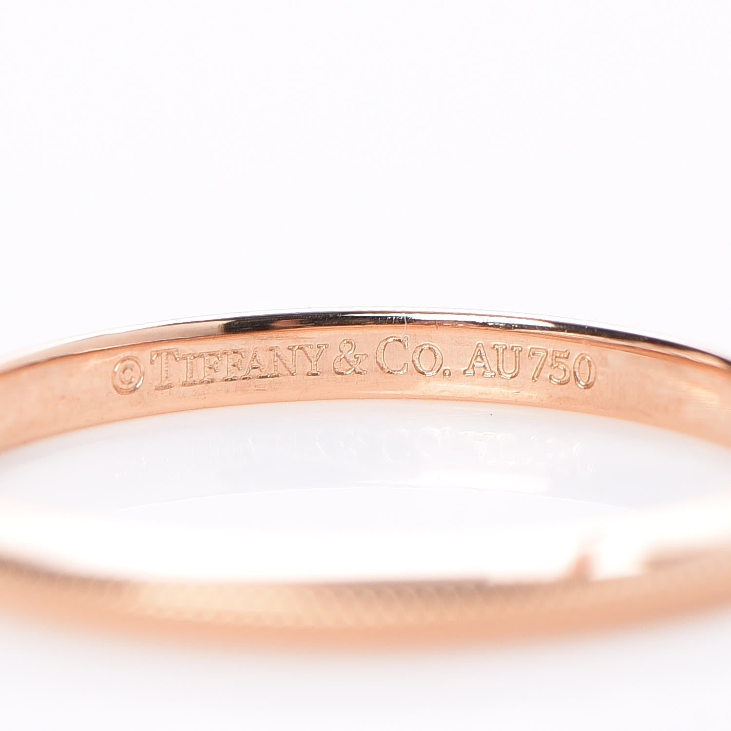 Tiffany 18K Rose Gold Milgrain Band Ring 46.8 4 4 of 5