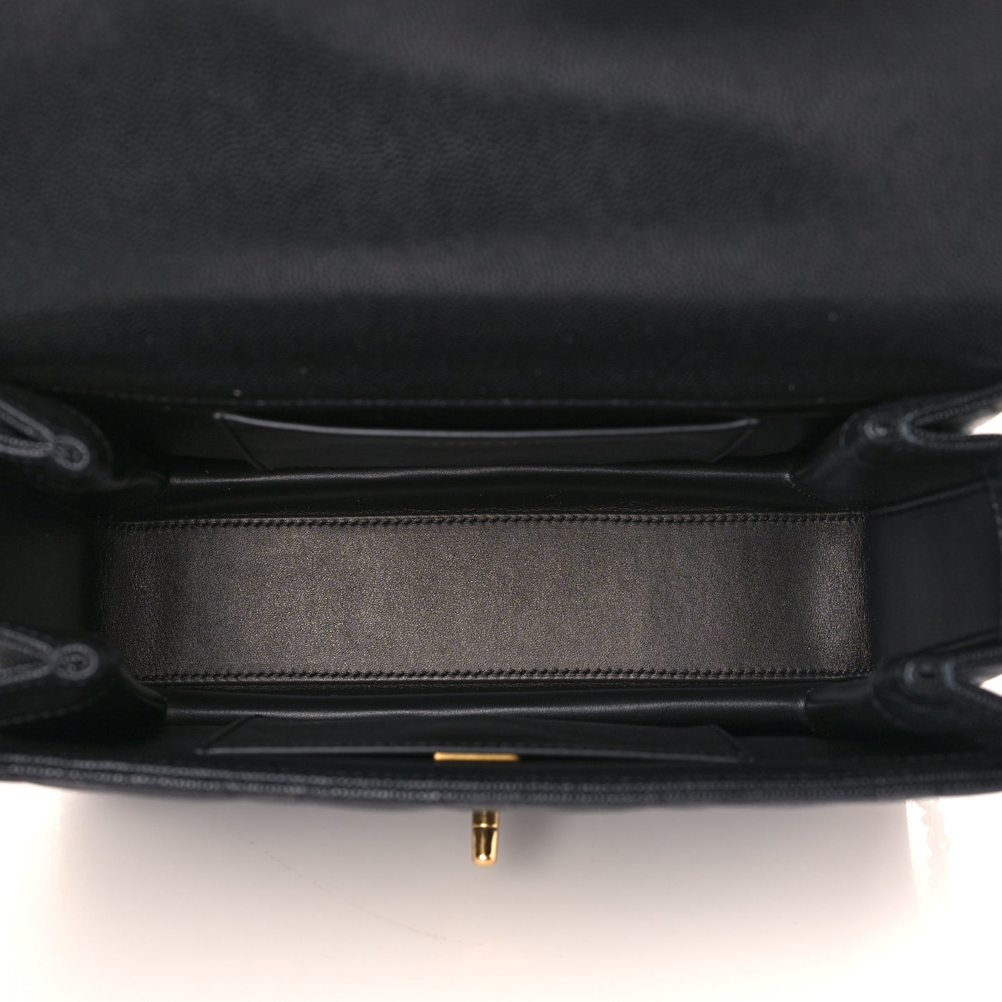 Caviar Quilted Coco First Flap Black