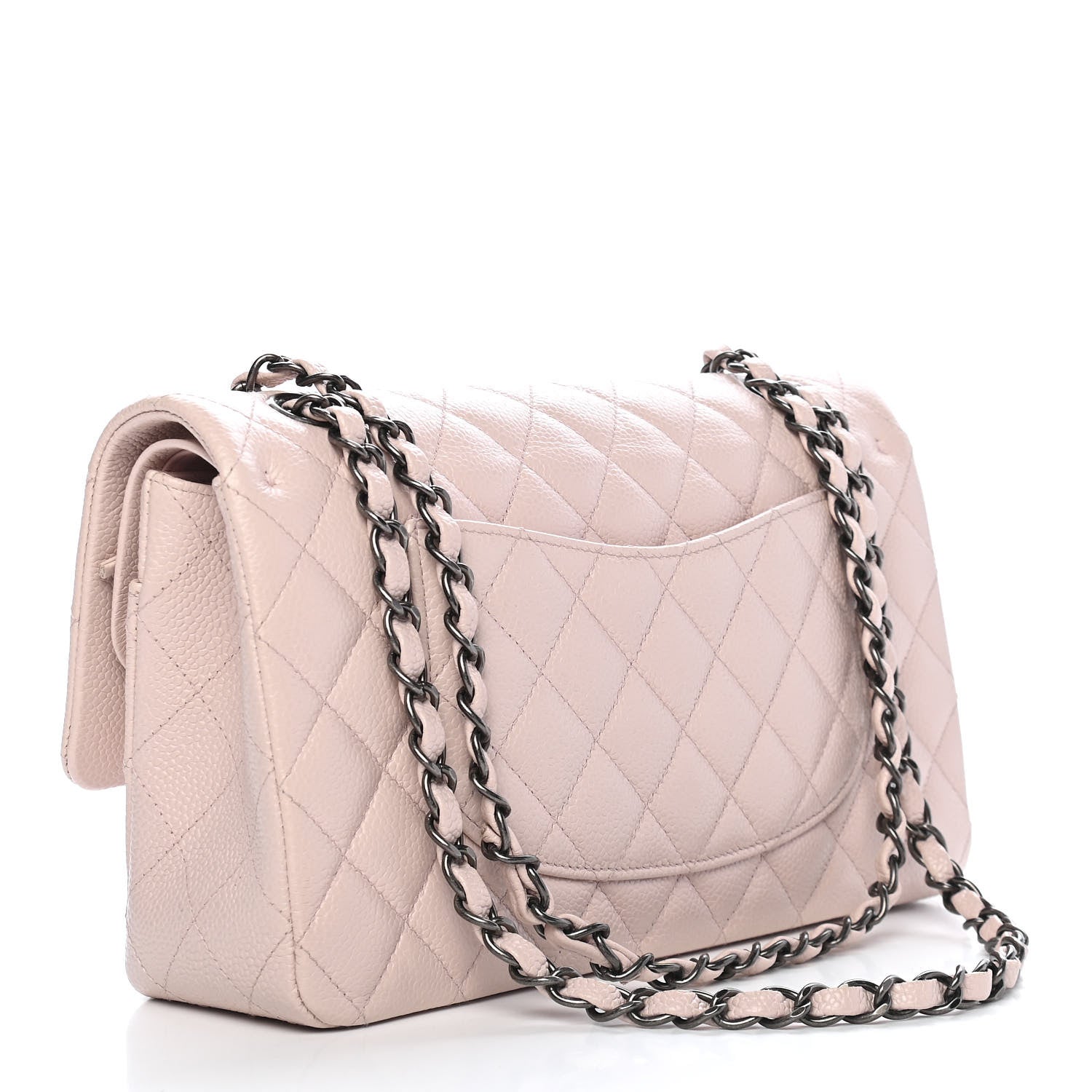 Chanel Caviar Quilted Medium Double Flap Light Pink 2 of 8