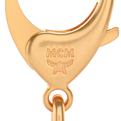MCM Visetos Lauretos Himmel French Bulldog Bag Charm Silver Pink 4 of 4