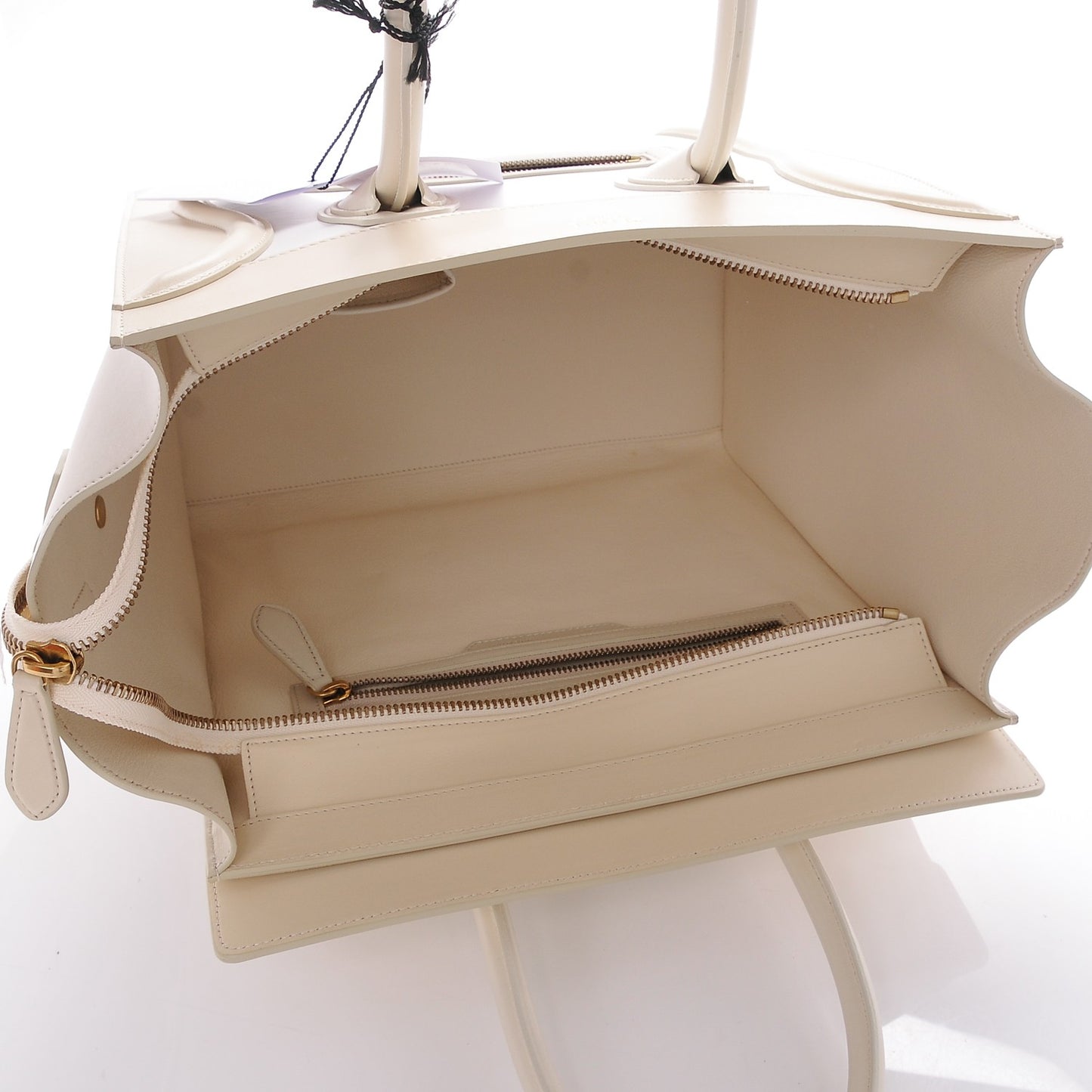 Smooth Calfskin Mini Tri-Color Luggage White