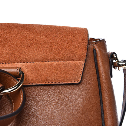 Chloe Suede Calfskin Medium Faye Backpack Tan 13 of 13