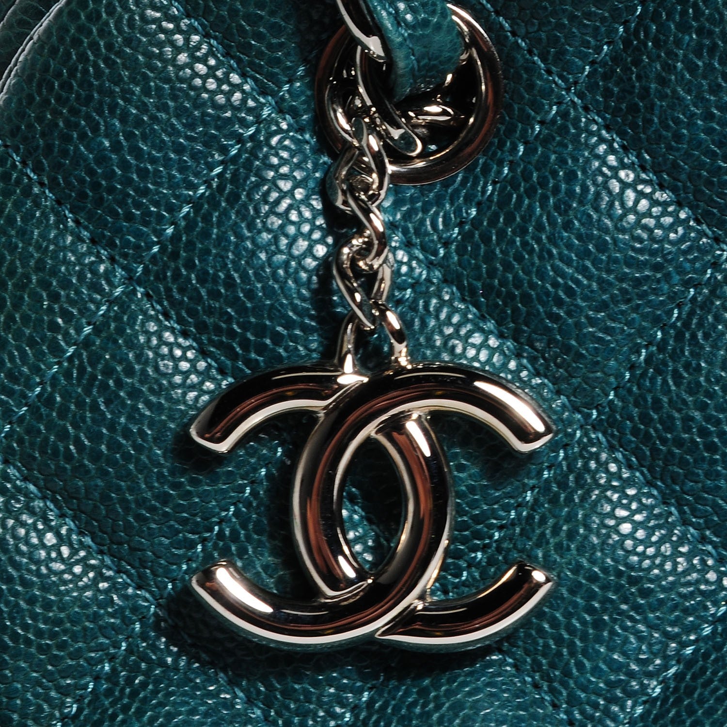 Chanel Caviar Quilted Medium Just Mademoiselle Turquoise 8 of 8
