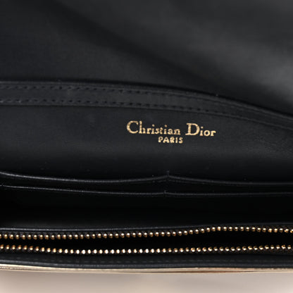 Christian Dior Metallic Patent Micro-Cannage Diorama Wallet on Chain Pouch Gold 5 of 9