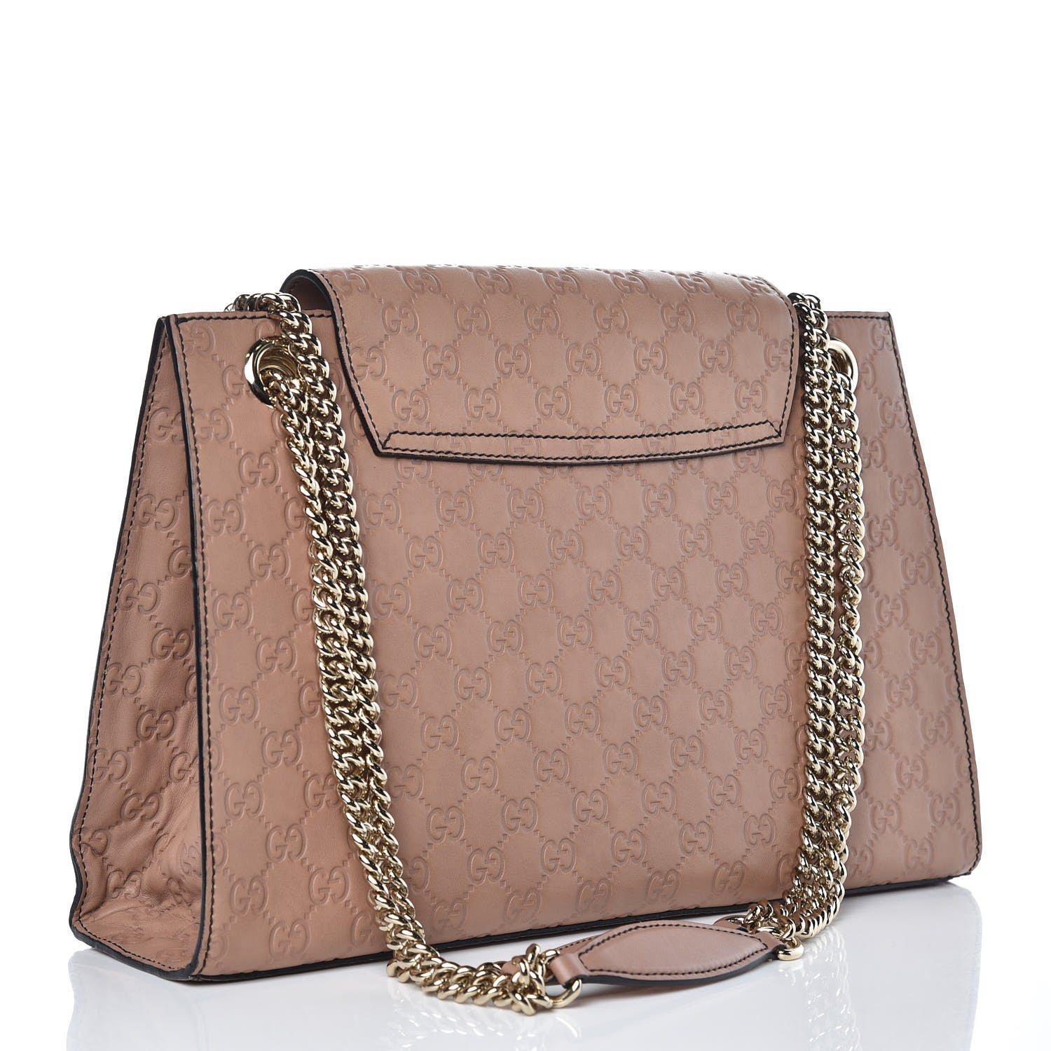 Gucci Guccissima Large Emily Chain Shoulder Bag Camelia 3 of 12