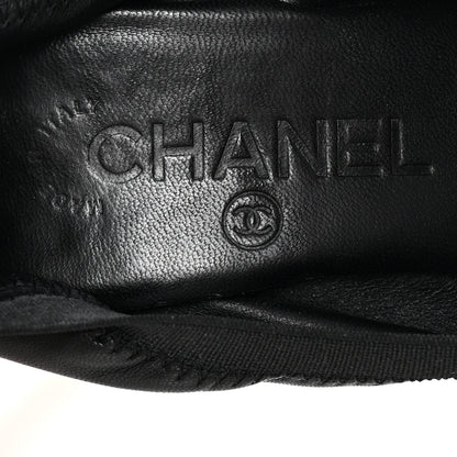 Chanel Lambskin Patent CC Elastic Cap Toe Ballerina Pumps 36 Black 8 of 10