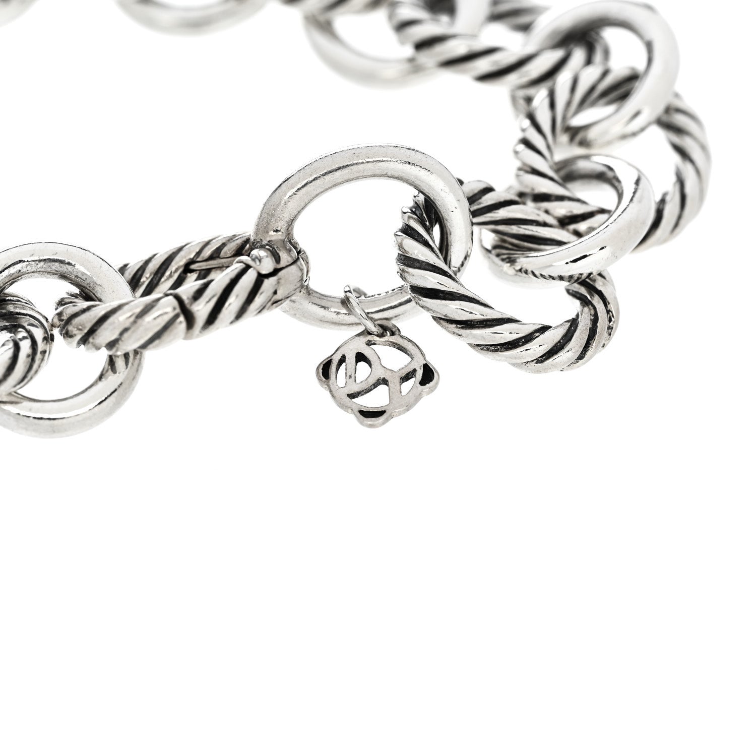 David Yurman Sterling Silver 13mm Large Oval Link Bracelet 4 of 4