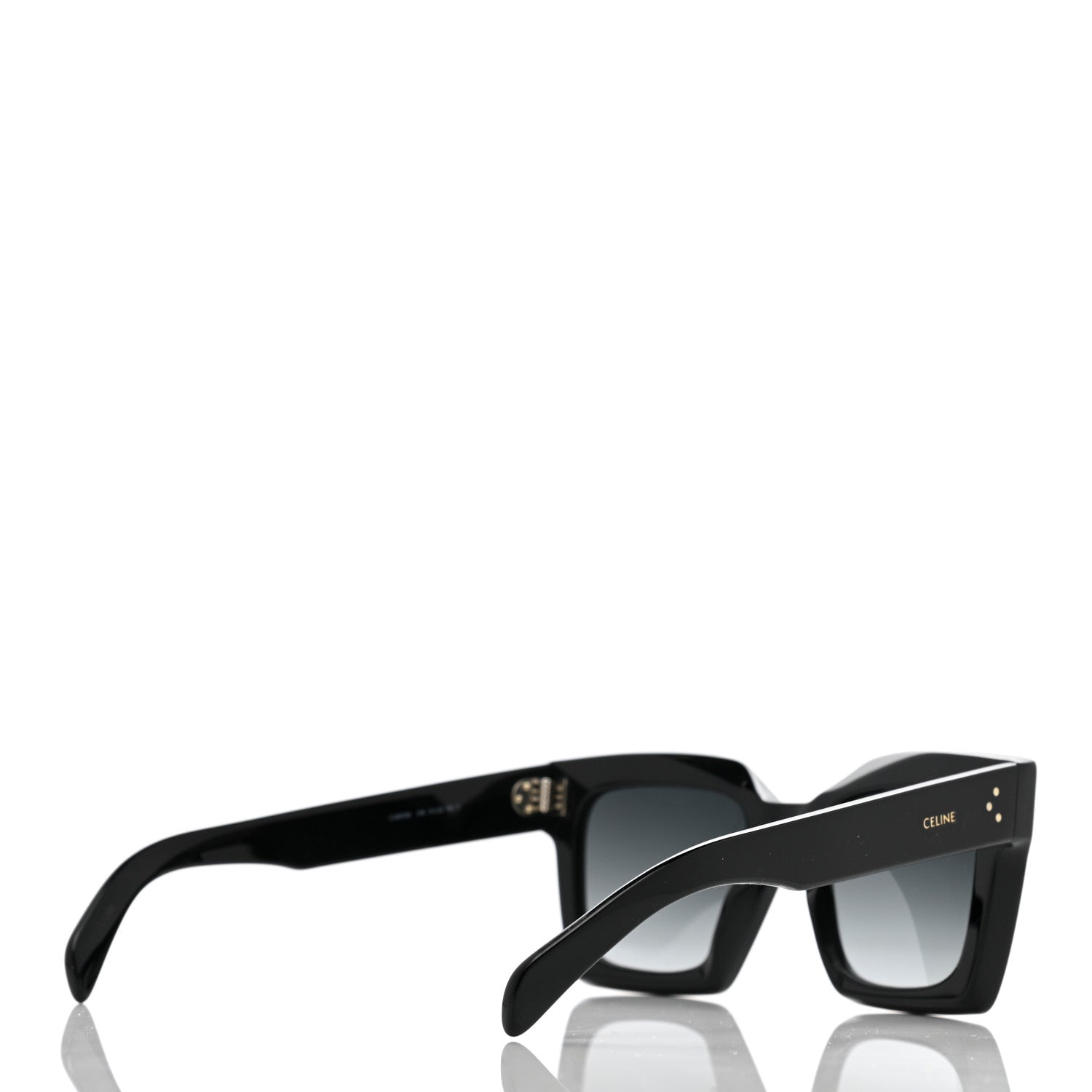 Celine Acetate Square Sunglasses CL401301 Black 4 of 7