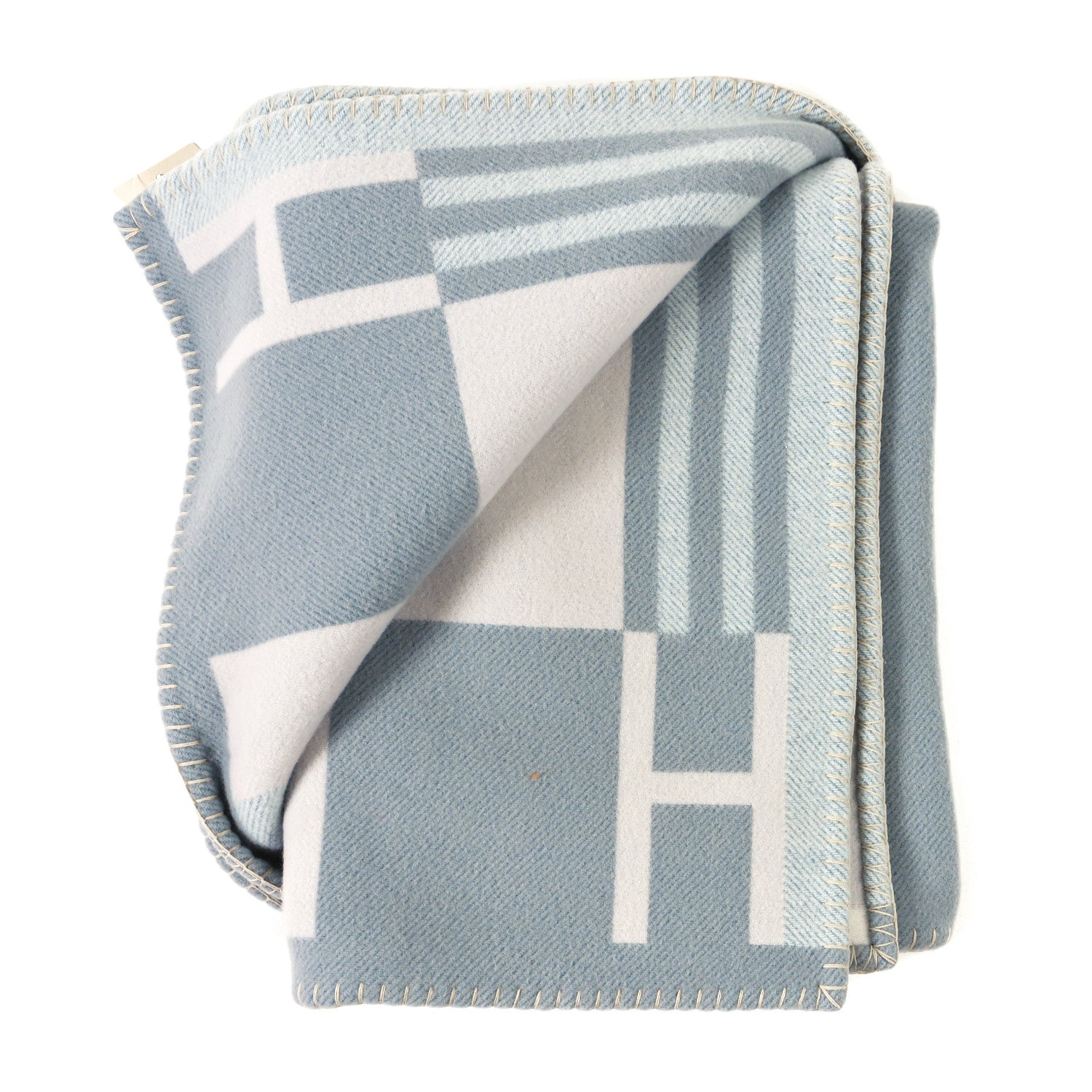 Hermes Wool Cashmere Ithaque Blanket Gris Perle 2 of 3