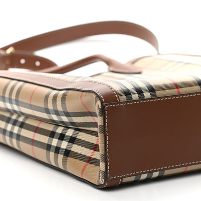 Burberry Vintage Check Calfskin Kane Tote Bag Beige Brown 8 of 9