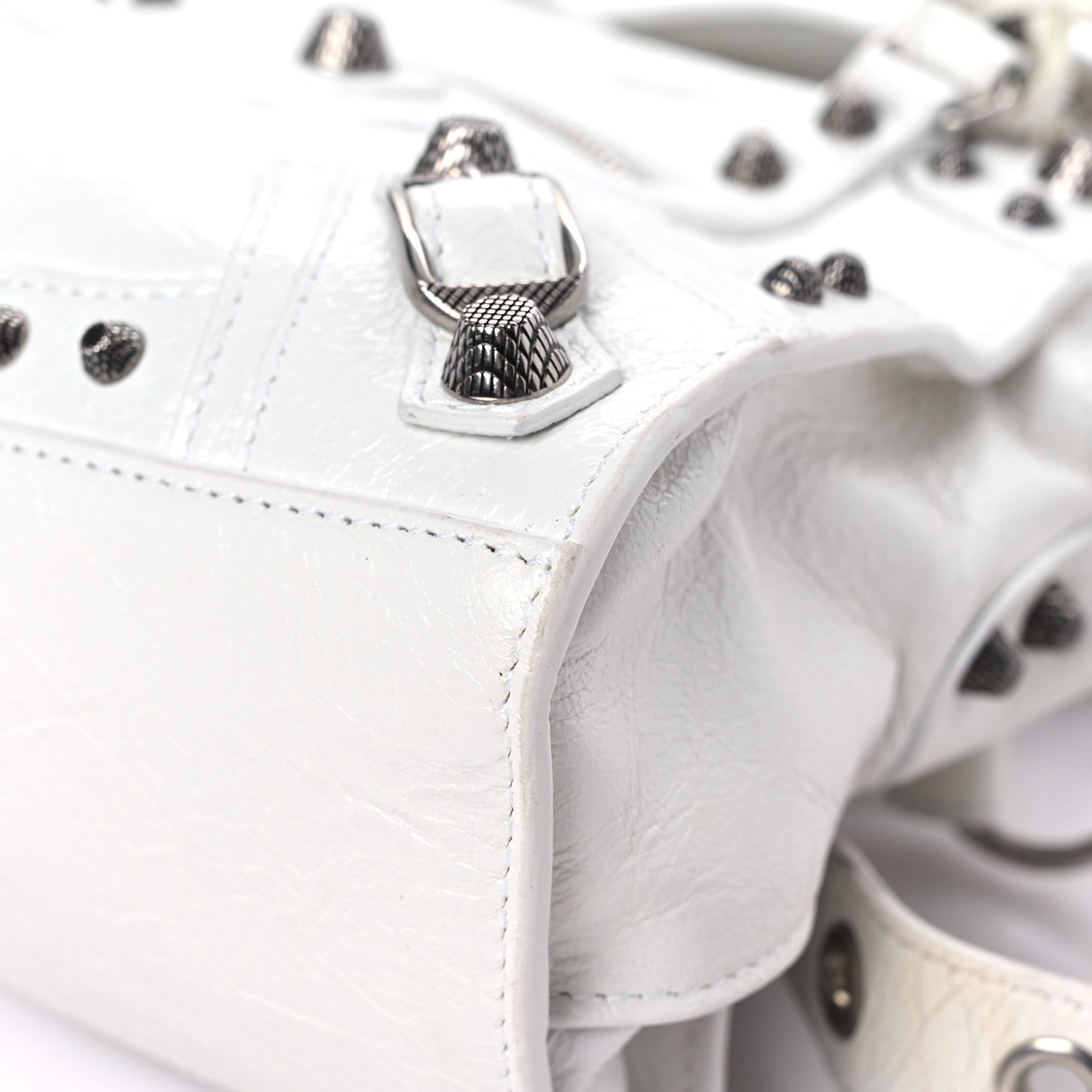 Balenciaga Agneau Arena Neo Cagole Handbag XS Optic White 9 of 13