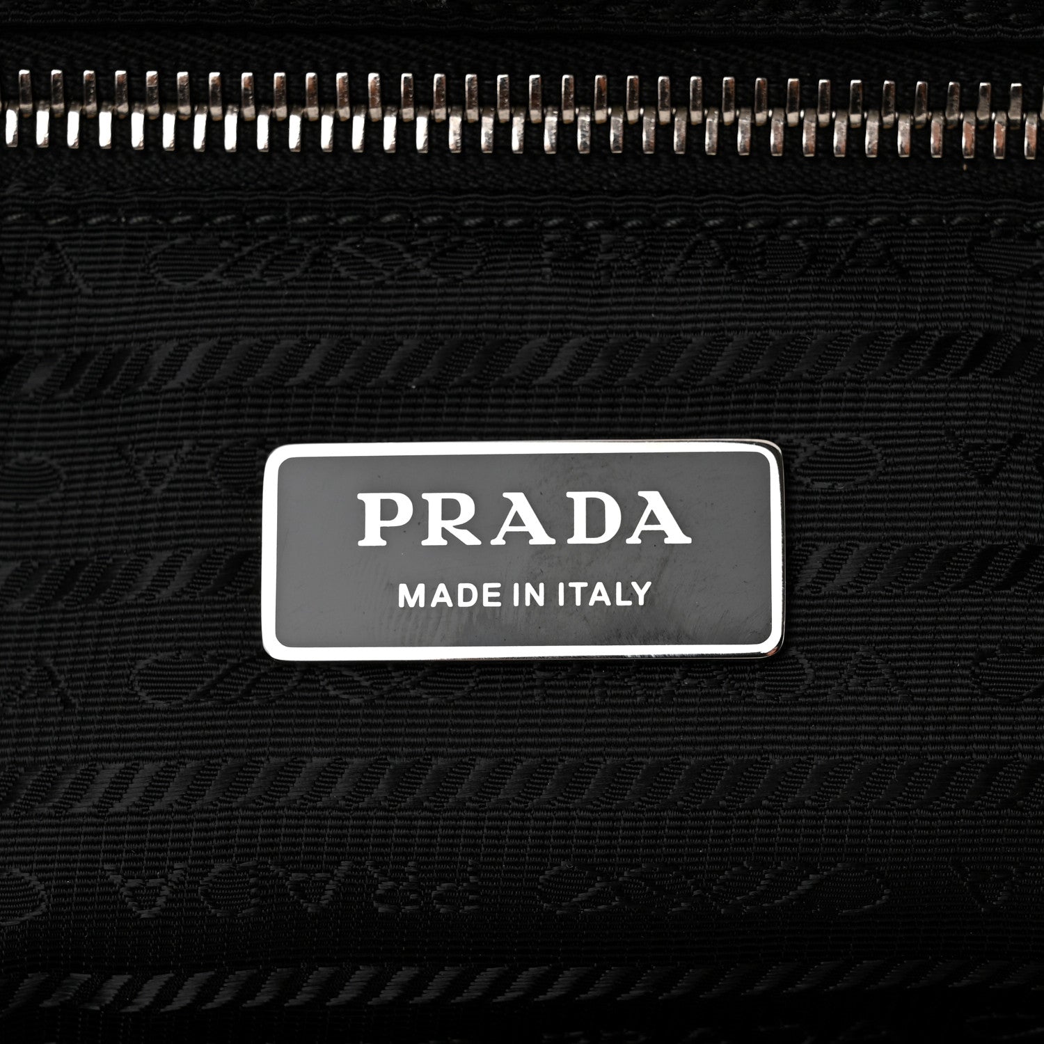 Prada Terry Cloth Tote Bag White Black 6 of 10